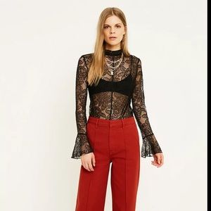 Urban Outfitters Bella Mock lace top